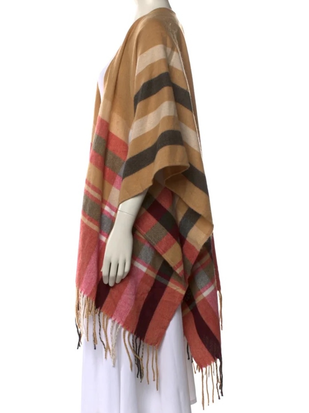 WOOLRICH Women's Cozy Blanket Wrap, Justine Plaid, soft fringe, original $79 - Picture 7 of 8